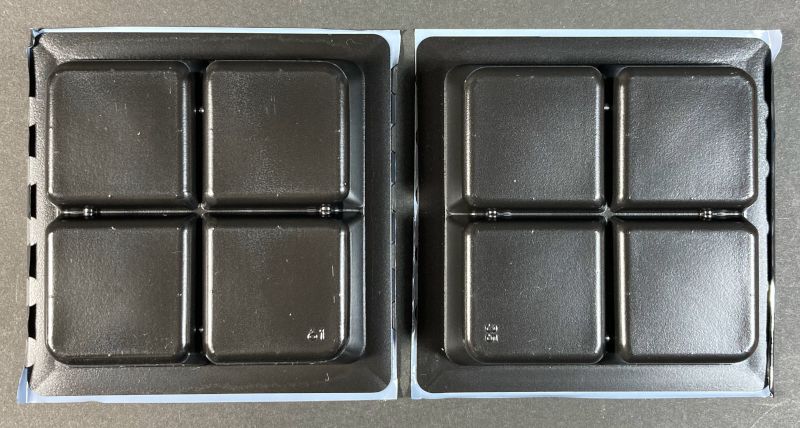 かぞくのためのカレールウ。 甘口のカレールウのパック裏側